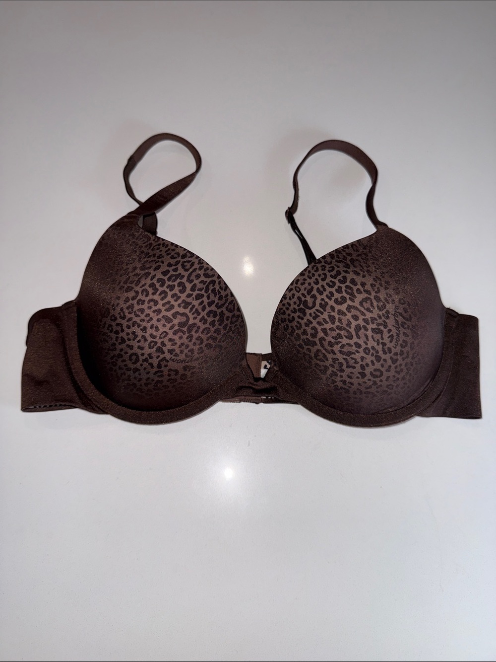 Wonderbra Leopard Print Push-Up Bra - Dark Brown | 38B
